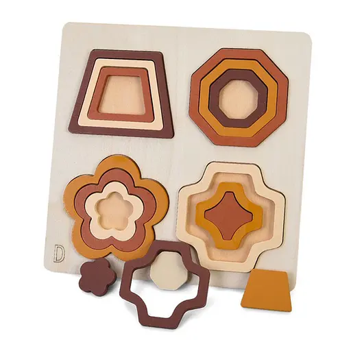 Деревянная игрушка Геометрика Bambi MD 0743D, размер 22,5х22,5 см - фото 1