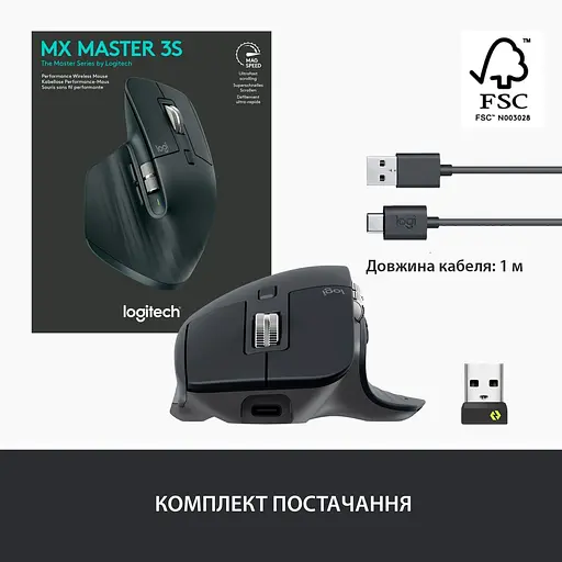 Беспроводная мышь Logitech MX Master 3S Performance Wireless Mouse Bluetooth Graphite (910-006559) - фото 10