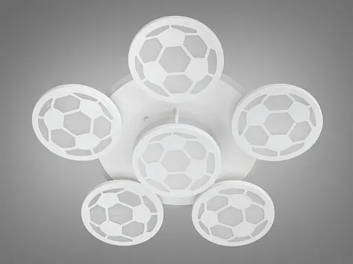 Современная LED люстра футбольный мяч, 105W, белая - фото 4