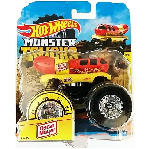 Машинка-внедорожник Hot Wheels Monster Trucks Oscar Mayer базовая (FYJ44) - фото 1