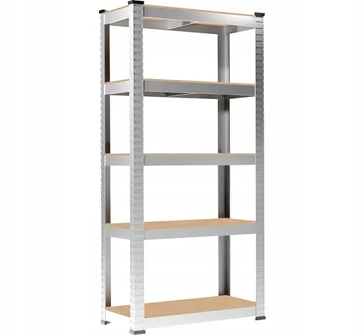 Набір з 2-х металевих стелажів (180 x 90 x 30 см) 5 полиць навантаження 175 кг на полицю Сірий - фото 6