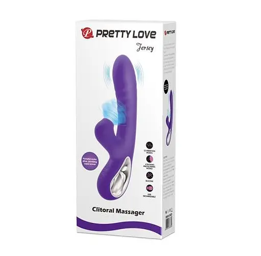 Вібратор-кролик Pretty Love Jersey 21,8 см (фіолетовий) - фото 7