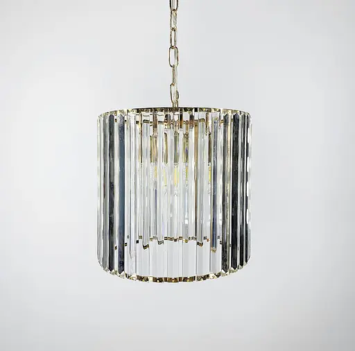Розкішка кришталева підвісна люстра у золотому каркасі Line.F SA 41 C - фото 1