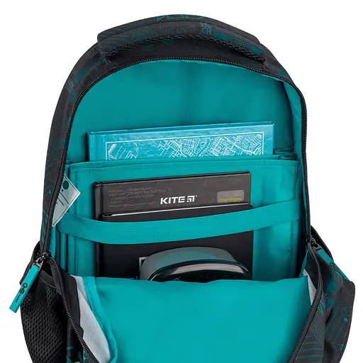 Рюкзак GoPack Education 175M-6 Future Черно-голубой (GO26-175M-6) - фото 14