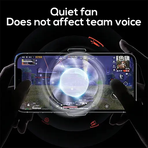 Кулер активне охолодження для телефону / планшета Memo FLA2 шириною до 104 мм з акумулятором Black (18528) - фото 4