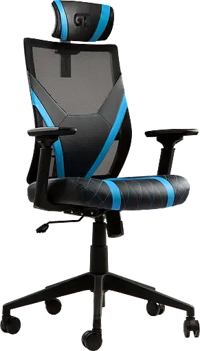 Геймерское кресло GT Racer черное с синим (X-6674 Black/Blue) - фото 2