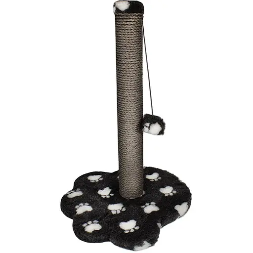 Дряпка Lucky Pet Лапка велика сизаль сірий хутро чорне 38х38х66 см