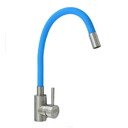 Змішувач для кухні Udis EZA4-F090BU гнучкий гусак нержавіюча сталь синій 30412 - фото 1