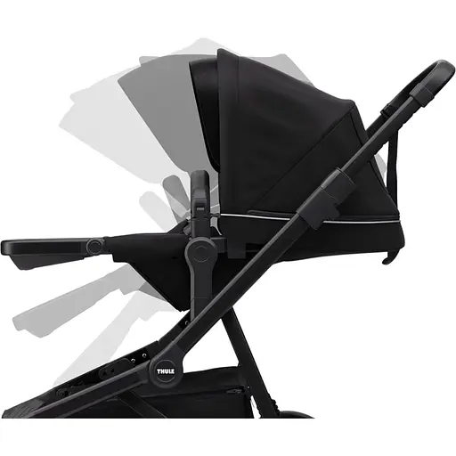 Детская коляска Thule Sleek Midnight Black on Black с люлькой (TH 11000026) - фото 5