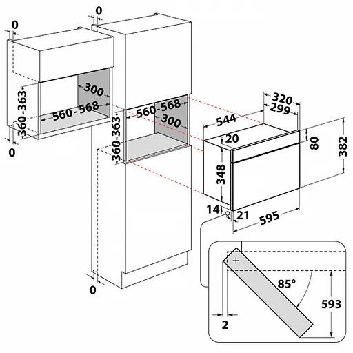 Вбудована мікрохвильова піч Whirlpool WMN571BX з функцією швидкого старту - фото 4