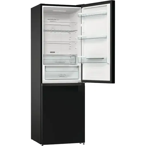 Холодильник Gorenje с нижней морозной камерой 185х60х60 см 2 двери 204(96) л А++ NoFrost+ LED дисплей черный - фото 5