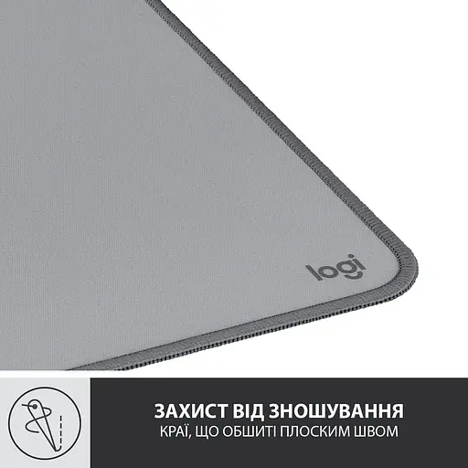 Ігрова поверхня Logitech Desk Mat Studio Series Mid Grey (956-000052) - фото 6