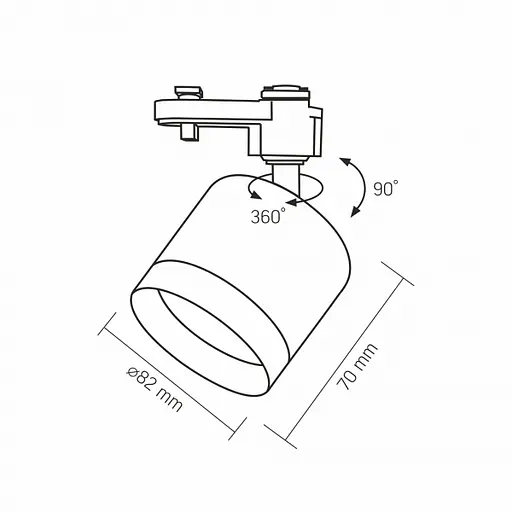 Світильник VIDEX під лампу GX53 трековий Чорний VL-SPF17C-BP - фото 4