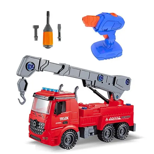 Конструктор с инструментами "Пожарная машина" BS-R8, отвертка в наборе, в коробке (6968961261127) - фото 1