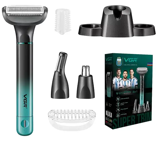 Мужской триммер VGR V-625 с насадками