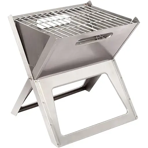 Гриль вугільний Bo-Camp Notebook/Fire Basket Compact Silver (8108347) - фото 1