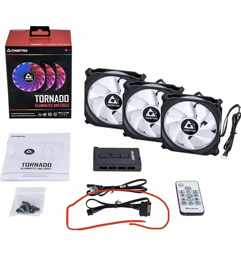 Комплект вентиляторов Chieftec CF-3012 RGB 3-Pack (CF-3012-RGB) - фото 5