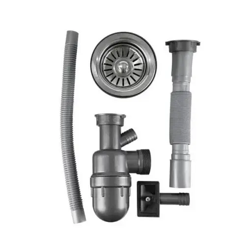 Мийка кухонна Kraft 8050L-E Satin Left 800х500х180x0,6 мм Нержавіюча сталь 30412 - фото 3