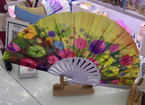 Аксессуар веер Цветы C2834 (в ассортименте) - фото 2