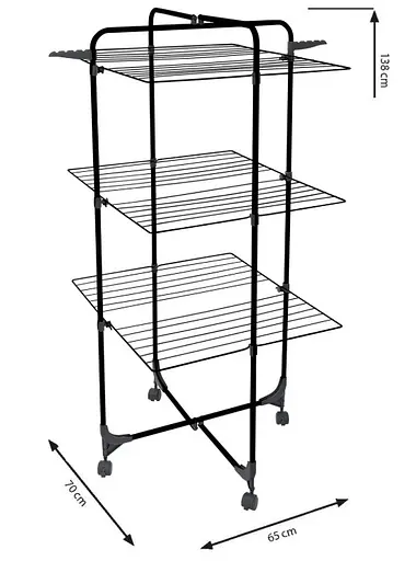 Сушарка для білизни підлогова Casa Si Athletic 3 Black (CS92185E04E) - фото 3