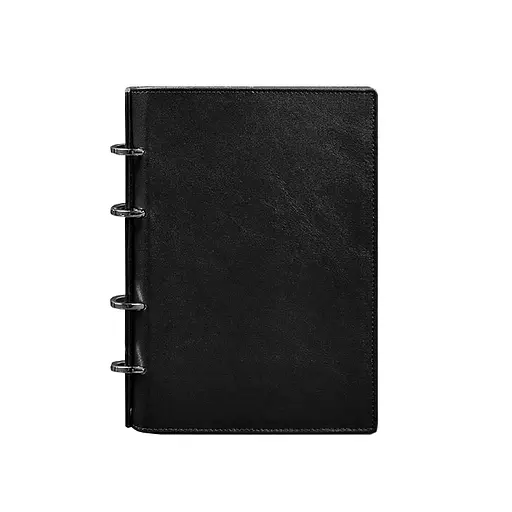 Шкіряний блокнот на кільцях (софт-бук) 9.0 з твердою вугільно-чорної обкладинкою - фото 7