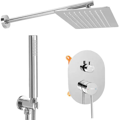 Душова система прихованого монтажу Rea Oval + Box хром REA-P8415, Хром - фото 1