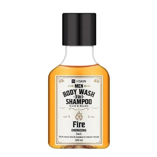 Гель для душа 3в1 Горящий Виски Body Wash and Hair and Beard Shampoo Whisky Fire HiSkin 100 мл - фото 1