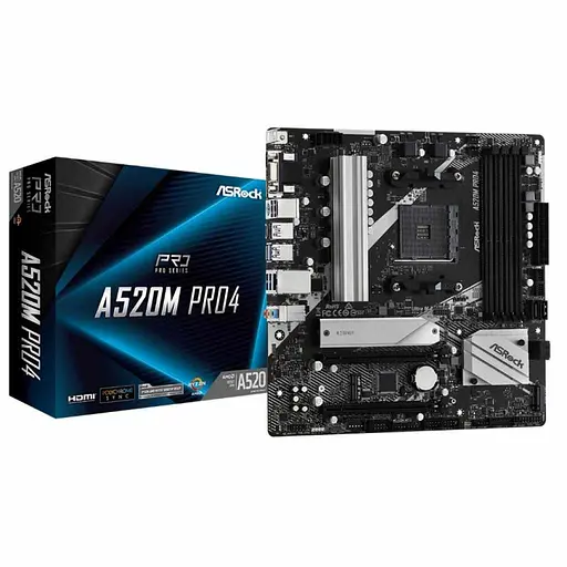 Материнская плата AsRock A520M Pro4 (A520M Pro4) (Socket AM4, AMD A520, Micro-ATX) - фото 5