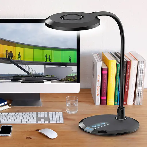 Настольный светодиодный светильник Feron DE1731 8Вт серебро - фото 3