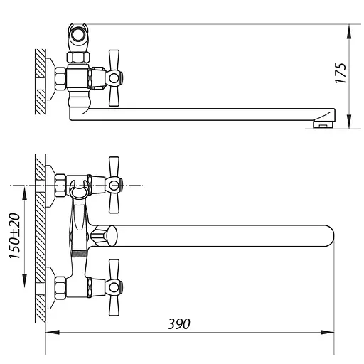 Змішувач для ванни Zerix DMT-B 827 ZX3050 Хром - фото 2