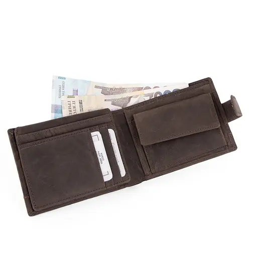 Гаманець чоловічий шкіряний Nordee HJORT 8806A темно-коричневий - фото 3