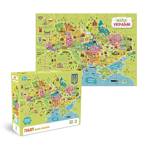 Пазли класичні Карта України 300706, 100 елементів - фото 2