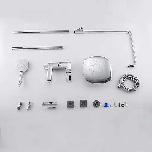 Душова система Gappo G2450-8, вилив - перемикач на лійку, 3-функції, Хром - фото 5