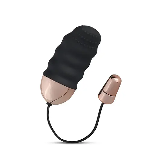 Віброяйце Teazers Ribbed Vibrating Egg, 8 см (чорний) - фото 1