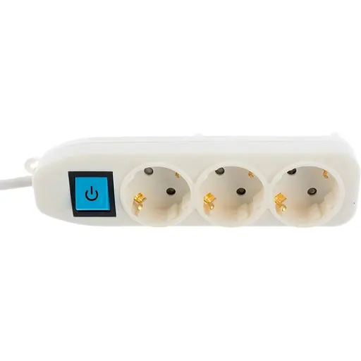 Подовжувач з кнопкою на 3 розетки Electraline 5 м 3х1 62163 - фото 2