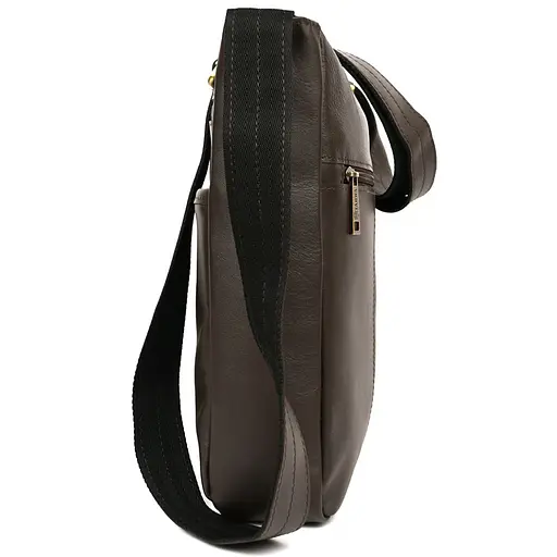 Чоловіча сумка шкіряна А4 через коричневе плече TARWA 33х26х8 см sum0028168 - фото 7