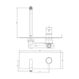 Змішувач для раковини настінний Paffoni Light вилив 178 мм chrome LIG105CR, Хром - фото 3