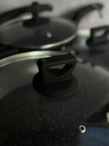 Антипригарная алюминиевая сковорода с крышкой Edenberg EB-7452 ⌀ 20см 1,1л 3-х шаровое мраморное покрытие - фото 9