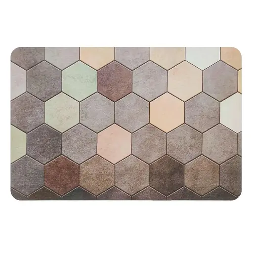 Коврик влагопоглощающий Wall Sticker 38х58х3 мм Шестиугольники (D) SW-00001571 - фото 1