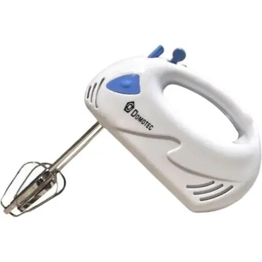 Ручной миксер Domotec MS-1355 с насадками для теста 7 скоростей 200Вт Белый - фото 1