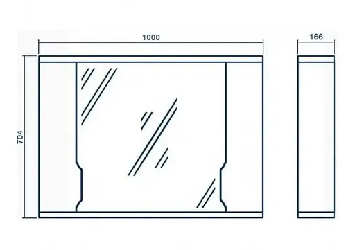 Зеркало ПИК Альба Z-11 100 см с подсветкой и двумя шкафчиками Белый 30412 - фото 2