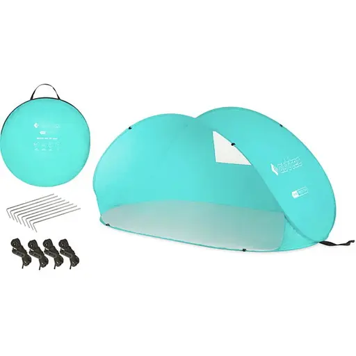 Саморазворачивающаяся палатка-тент Outtec пляжная XXL бирюзовая - фото 2