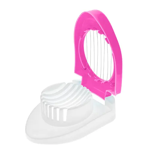 Яйцерізка овочерізка для нарізки слайсами, соломкою та кубиками яєць овочів грибів MagicKitchen, Kitchen Master Рожевий 85067 - фото 1