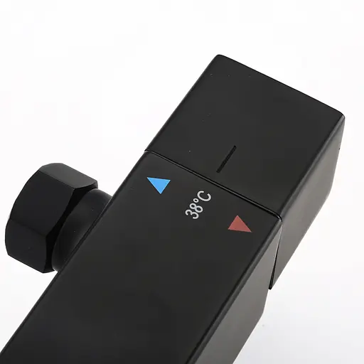 Душова система Gappo G2417-60 термостат, вилив - перемикач на лійку, Чорний матовий - фото 4