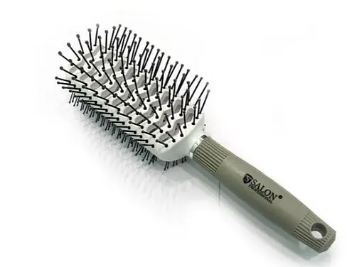 Щітка для волосся Salon Professional продувна 20 см масажний гребінць для волосся Білий - фото 1
