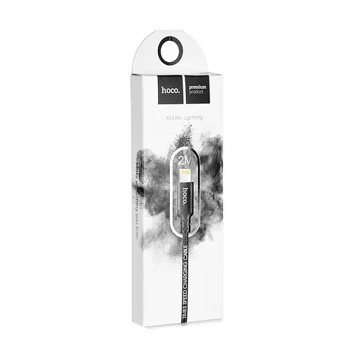 Кабель Hoco X14 Times speed Lightning charging cable L-2 м Чорний - фото 2