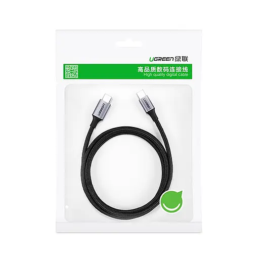 Кабель USB 2.0 Ugreen Type-C M-M 2 м 18W Чорний Round Cable Nickel Plating Aluminum Shell US261 - фото 3