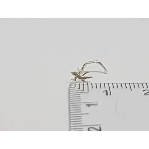 Срібна сережка-пірсинг в ніс Dear. 1002С - фото 4