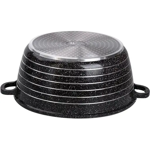 Набор кастрюль MGC алюминиевых 2,5/4/5/7/9 л с мраморным покрытием, черный MGC HP-4-411B - фото 3