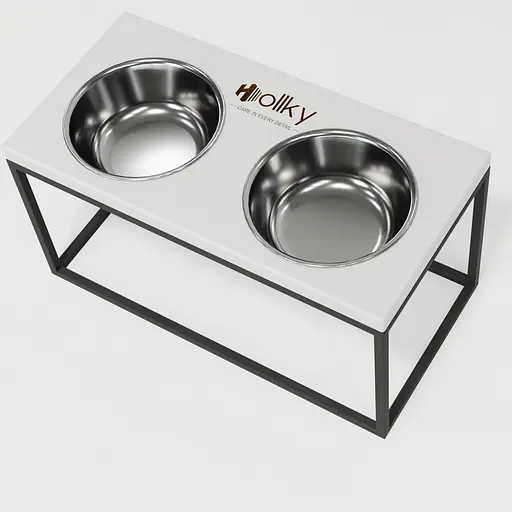 Hollky Base L — миски на підставці для середніх і великих собак (2 × 0,95 л, висота 20 см) - фото 6